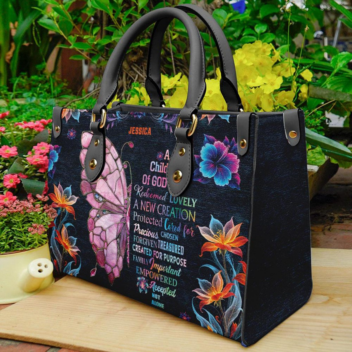 A Child of God Motivational Religious Handbag- PU Leather Handbag For Christian Umu1-6