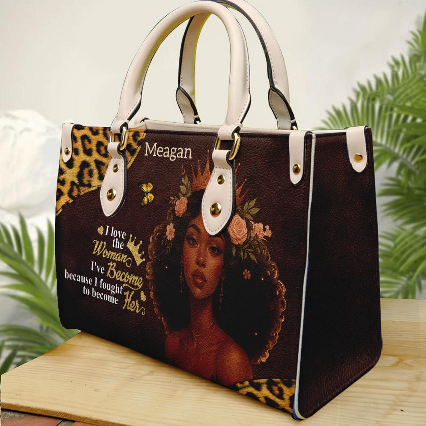 I Love The Women I've Become Motivational Bag For Black Girl- Personalized Leather Handbag Umu1-50