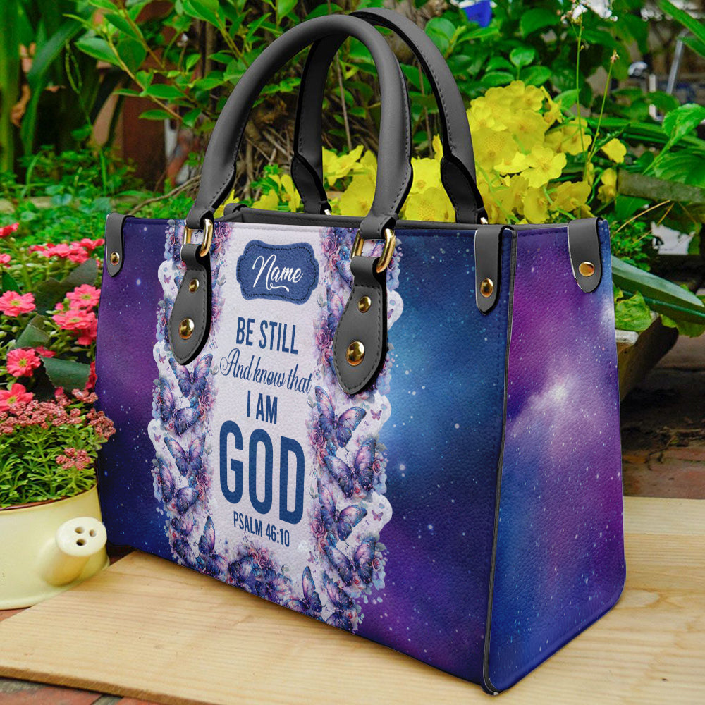 Be Still And Know That I am God Motivational Bag- Jesus Bible Verse PU Leather Handbag ID-0324-TDUW
