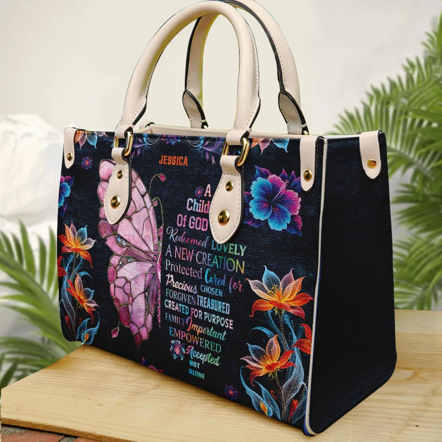 A Child of God Motivational Religious Handbag- PU Leather Handbag For Christian Umu1-6