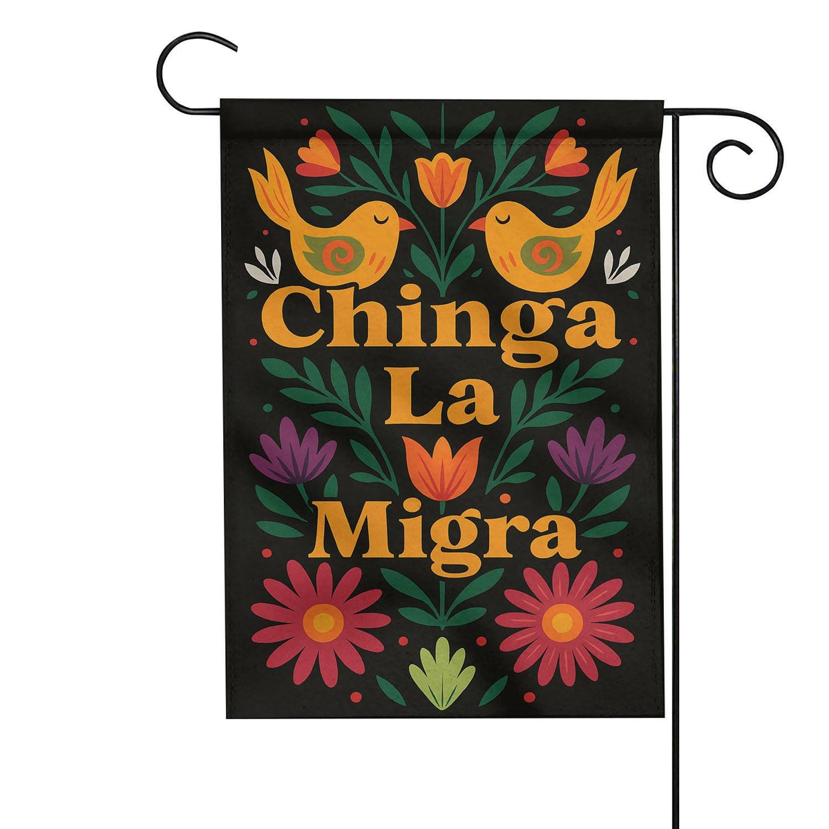 "Chinga La Migra" Spring Garden Flag: Anti-ICE Protest Sign