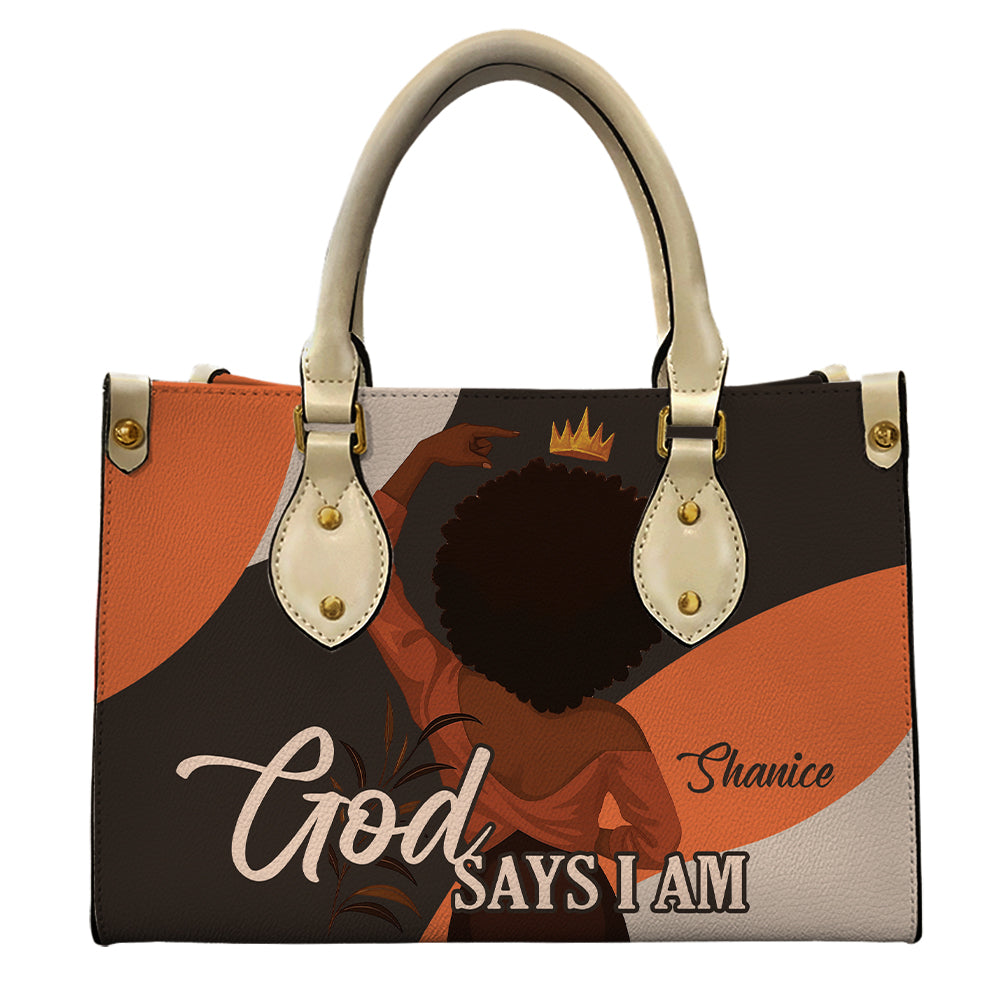 God Says I Am Motivational Handbag For African American Women ID-0527-YVDO