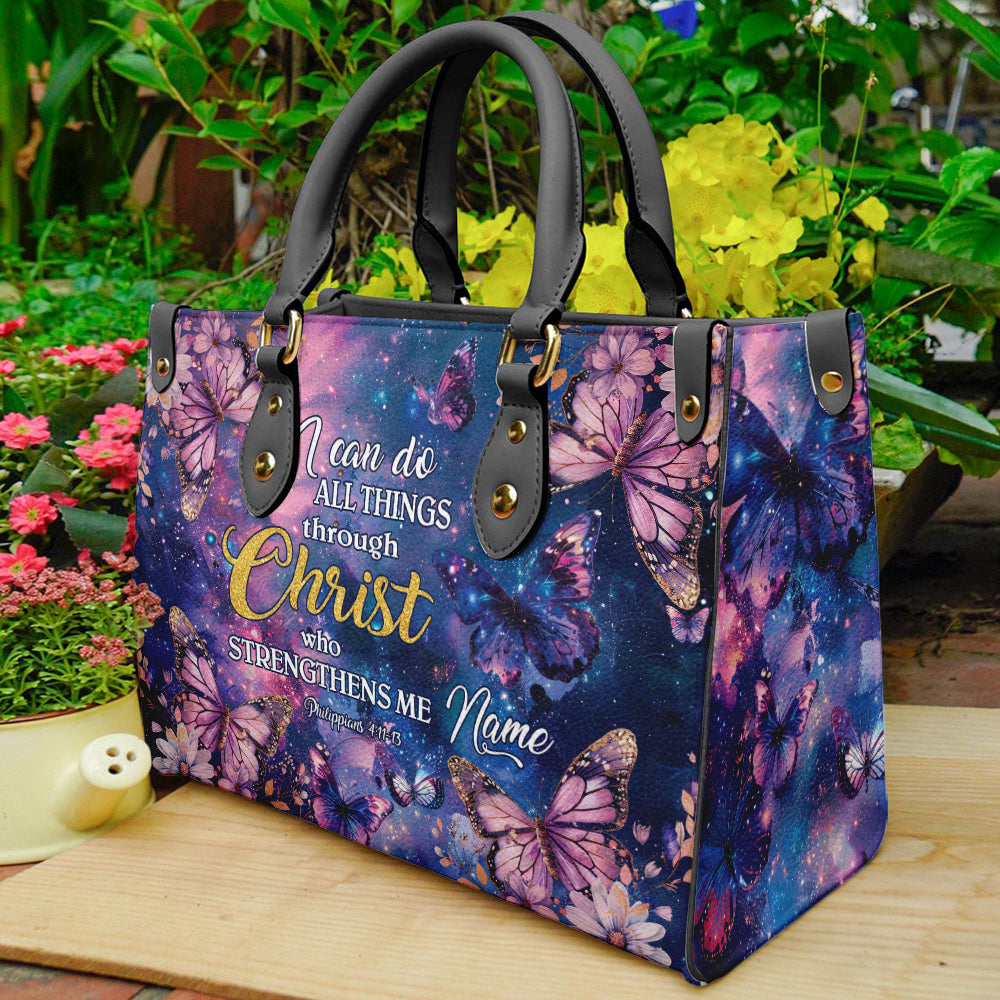 Bible Verse Faith-Inspired Handbag, Personalized Religious PU Leather Handbag For Christian ID-0402-HYJL