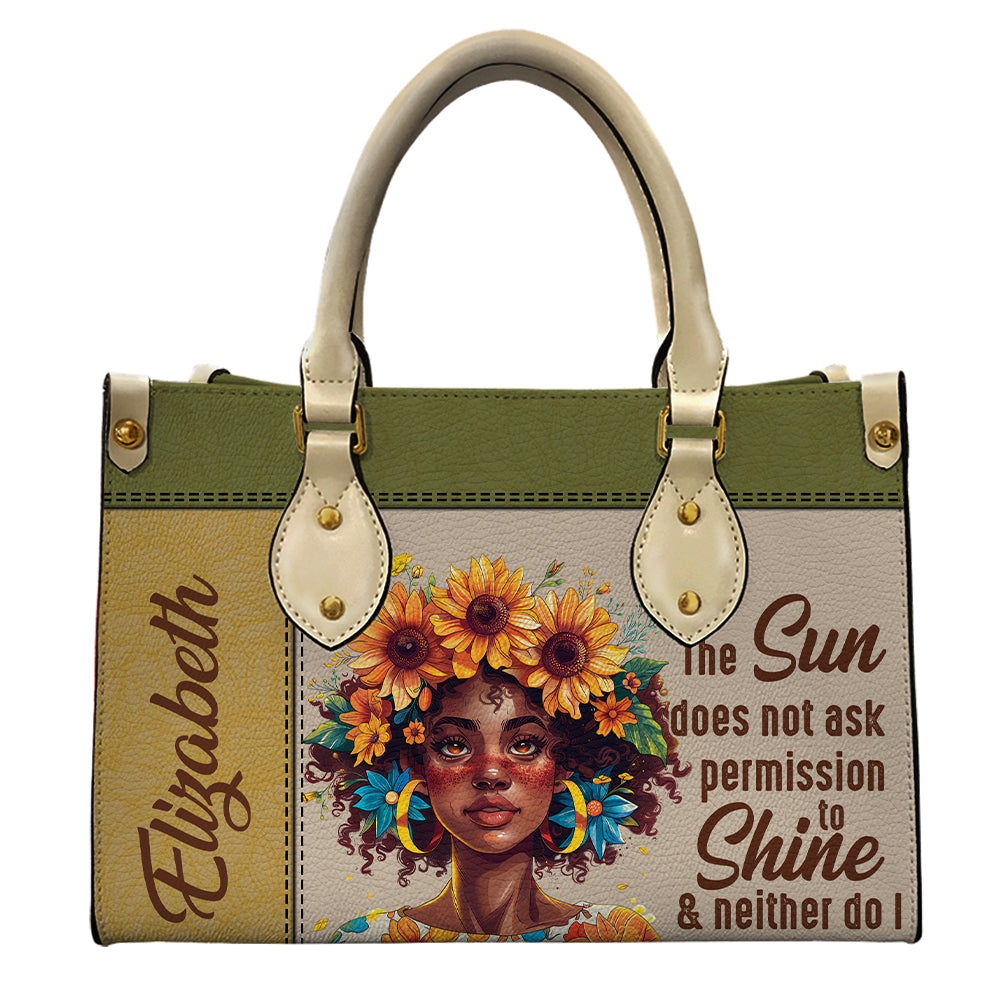 Motivational PU Leather Handbag Designed for Strong Black Women ID-0528-90IZ