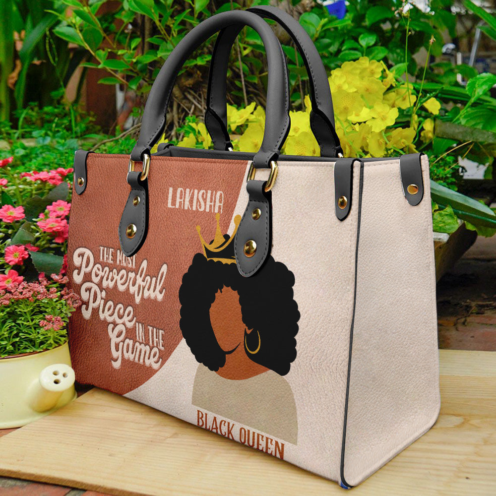 Be A Black Queen Motivational Bag For Black Girl- PU Leather Handbag Umu1-30