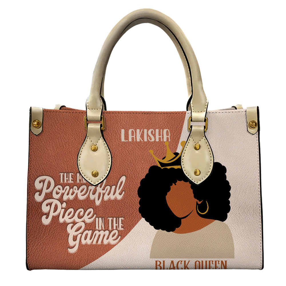 Be A Black Queen Motivational Bag For Black Girl- PU Leather Handbag Umu1-30