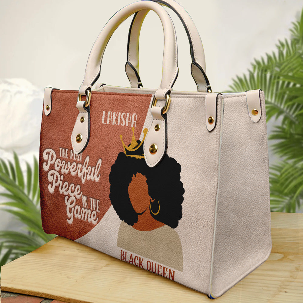 Be A Black Queen Motivational Bag For Black Girl- PU Leather Handbag Umu1-30