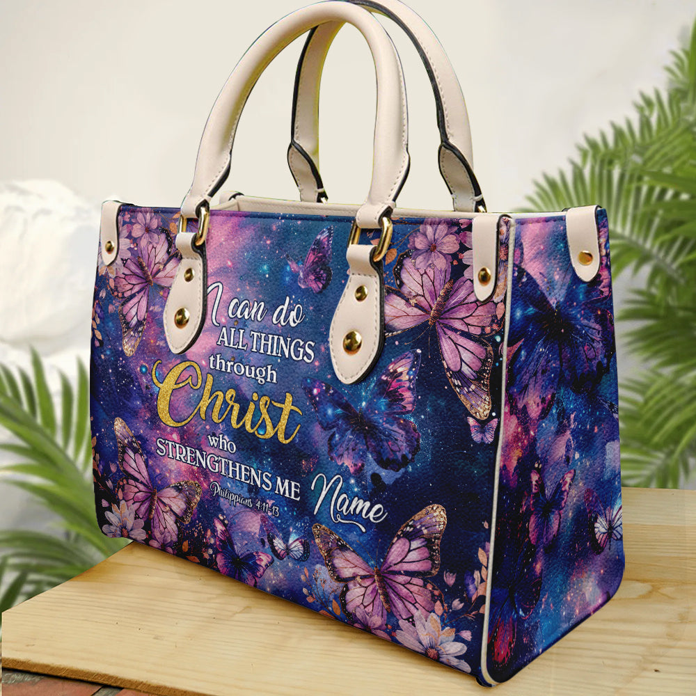 Bible Verse Faith-Inspired Handbag, Personalized Religious PU Leather Handbag For Christian ID-0402-HYJL