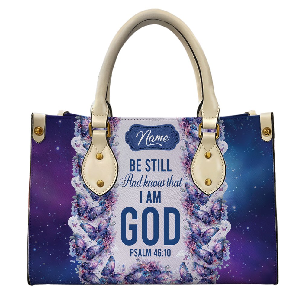 Be Still And Know That I am God Motivational Bag- Jesus Bible Verse PU Leather Handbag ID-0324-TDUW