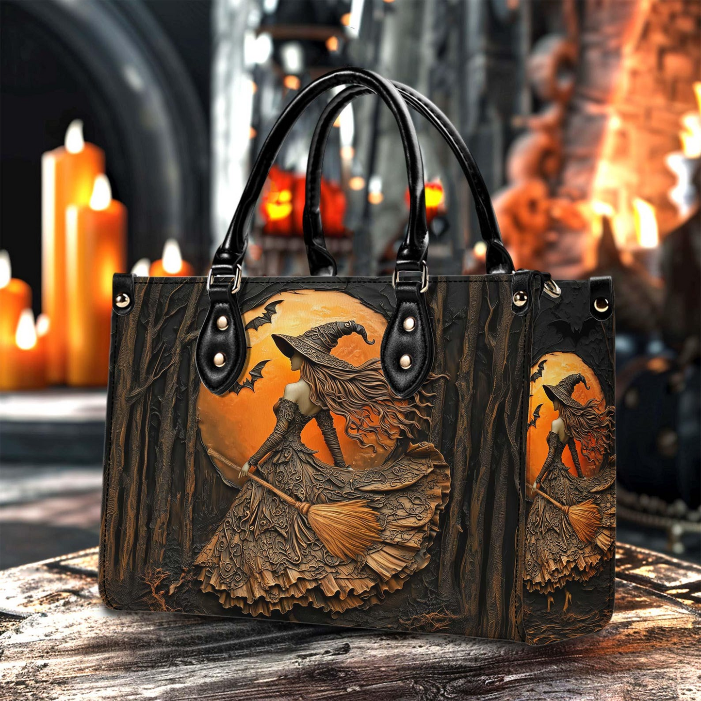 Witchy Gothic Bags- Halloween Leather Handbag Gift For Women