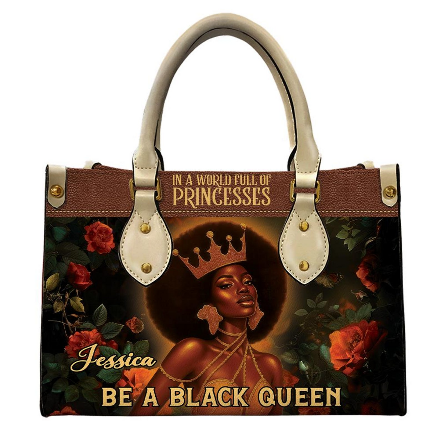 Be A Black Queen Leather Handbag- Personalized PU Leather Bag For Black Girl Umu1-5