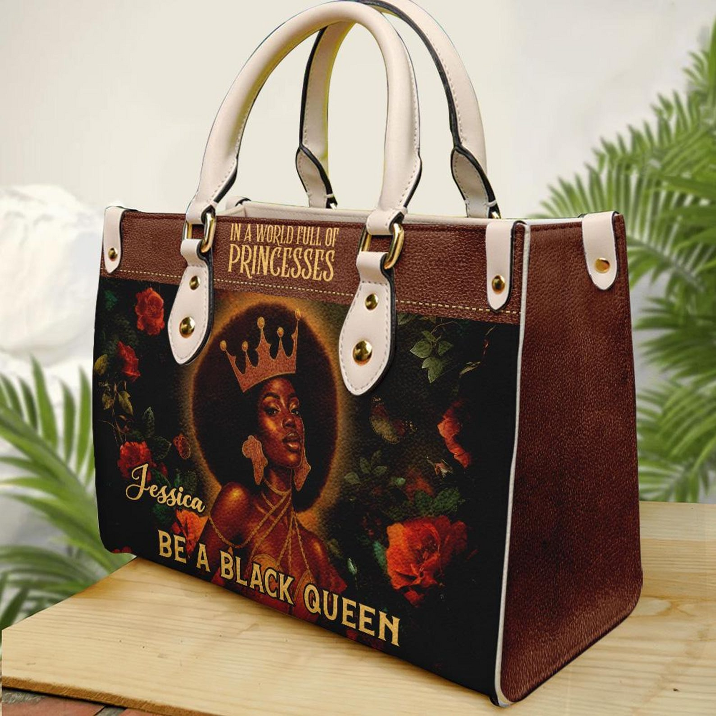 Be A Black Queen Leather Handbag- Personalized PU Leather Bag For Black Girl Umu1-5