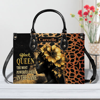 Black Queen PU Leather Handbag – Leopard Print Leather Handbag for Afro Women ID-0408-N3WY