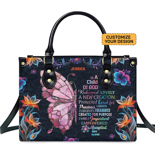 A Child of God Motivational Religious Handbag- PU Leather Handbag For Christian Umu1-6
