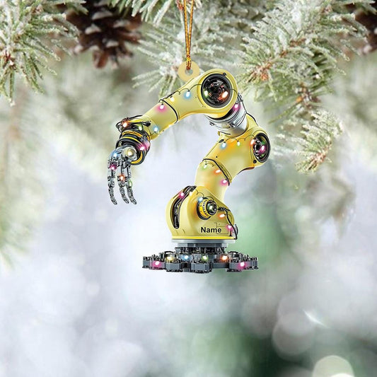 Personalized Industrial Robotics Christmas Ornament – Custom Robotic Welding Ornament, Engineer Holiday Gift, Automation Christmas Tree Decor