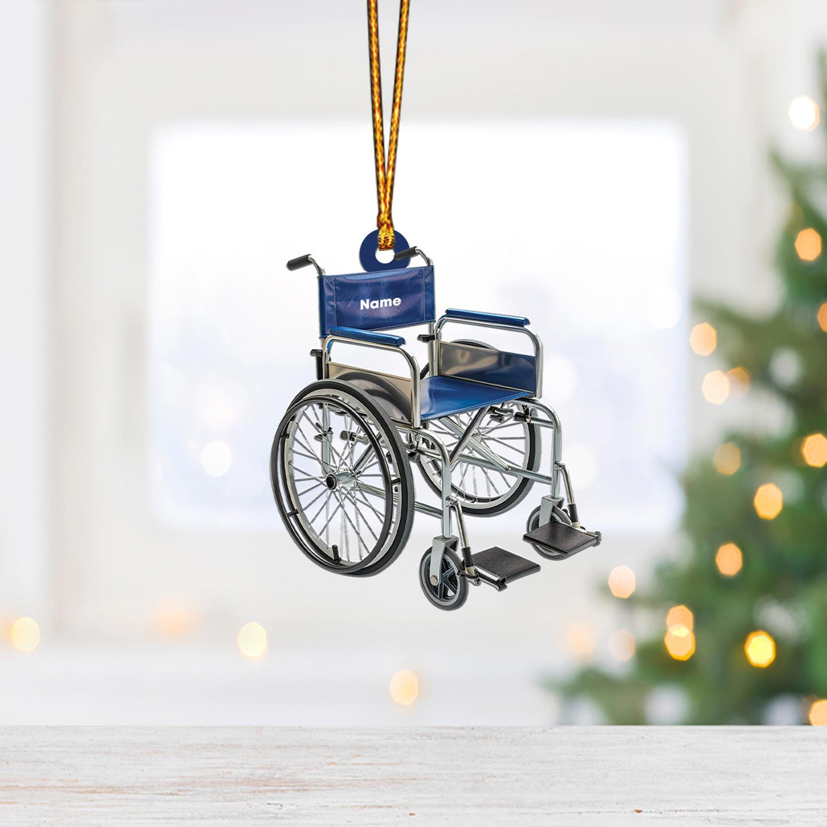 Personalized Wheelchair Christmas Ornament – Custom Wheelchair Hanging Ornament, Christmas Tree Decor, Meaningful Holiday Gift