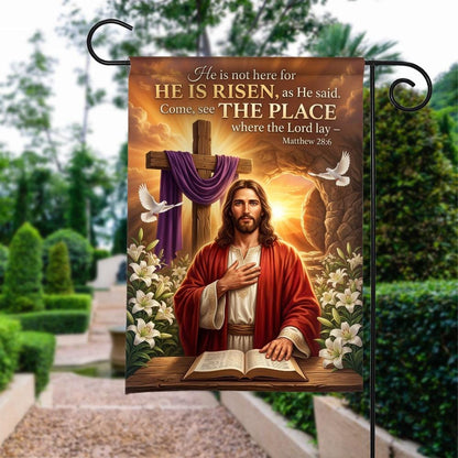 "Serve The Lord" Religious Yard Flag - Christian Outdoor Decor