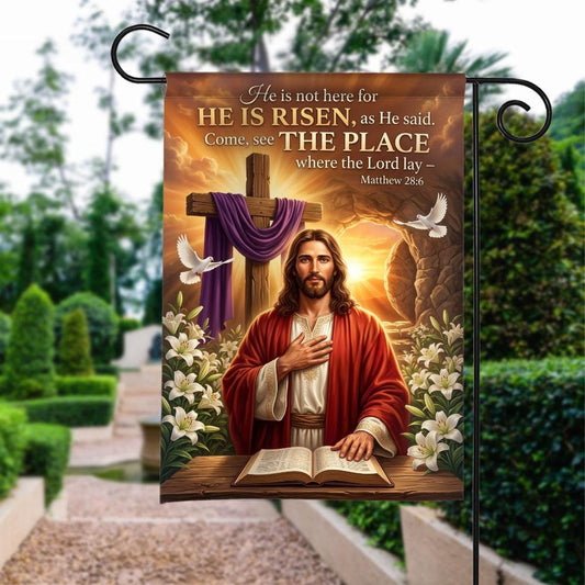 "Serve The Lord" Religious Yard Flag - Christian Outdoor Decor