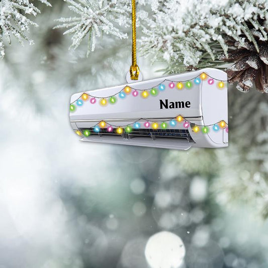 Personalized Air Conditioner Christmas Ornament – Custom AC Hanging Ornament, HVAC Holiday Gift, Air Conditioning Christmas Tree Decor