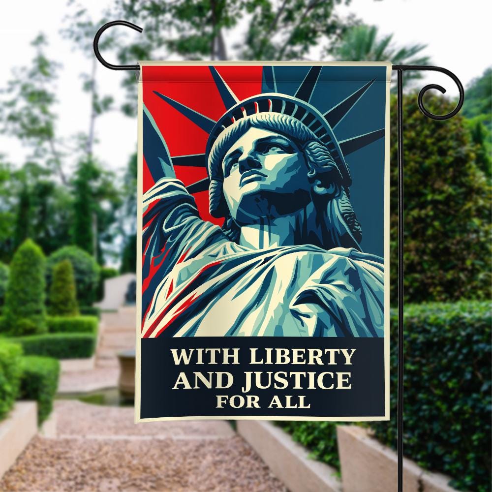 Resist Fascism Patriotic Flag: "Liberty And Justice For All"