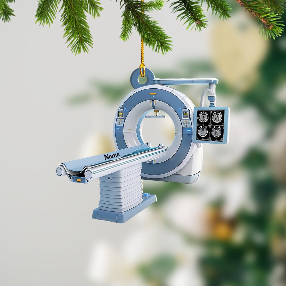 CT Scanner Tomography Christmas Ornament – Medical Imaging Holiday Decor, Radiology Xmas Tree Ornament, Healthcare Worker Gift