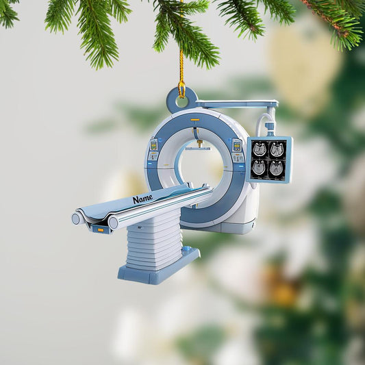 CT Scanner Tomography Christmas Ornament – Medical Imaging Holiday Decor, Radiology Xmas Tree Ornament, Healthcare Worker Gift