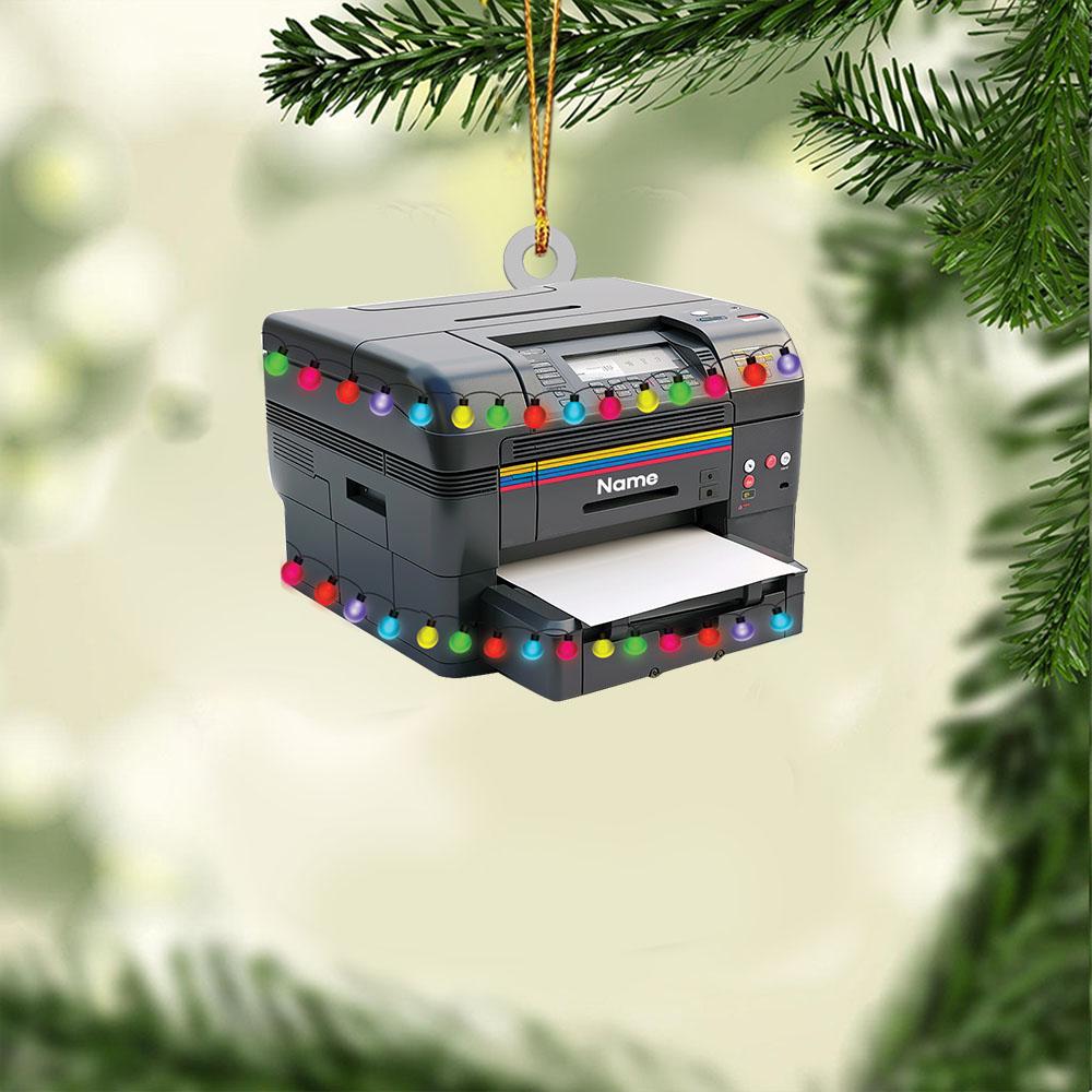 Personalized Printer Machine Christmas Ornament – Custom Printing Machine Ornament, Printer Lover Holiday Gift & Christmas Tree Decor