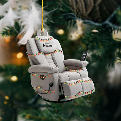 Personalized Massage Chair Christmas Ornament – Custom Recliner Chair Ornament, Massage Therapy Holiday Gift & Christmas Tree Decor