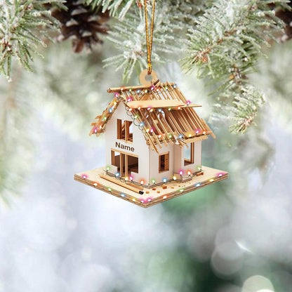 Personalized Under Construction House Christmas Ornament – Custom Builder Ornament, Construction Worker Holiday Gift, New Home Christmas Decor