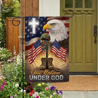"One Nation Under God" Christian Patriot Garden Flag