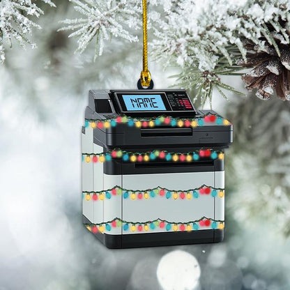 Personalized Printer Machine Christmas Ornament – Custom Printing Machine Ornament, Electronics & Printer Lover Holiday Gift
