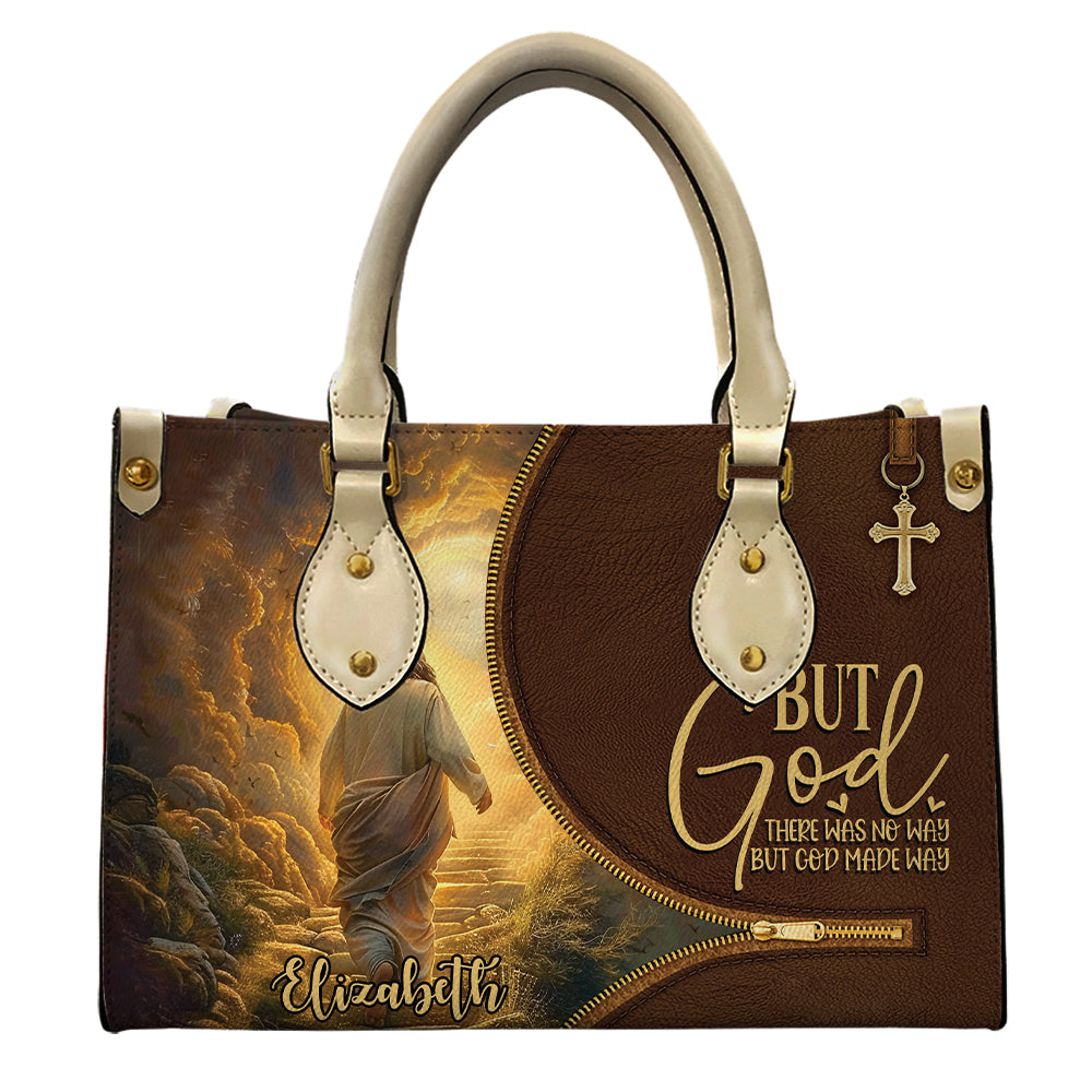 There Was No Way But God Made Way - Personalized Leather Handbag