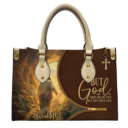 There Was No Way But God Made Way - Personalized Leather Handbag