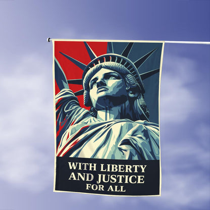 Resist Fascism Patriotic Flag: "Liberty And Justice For All"