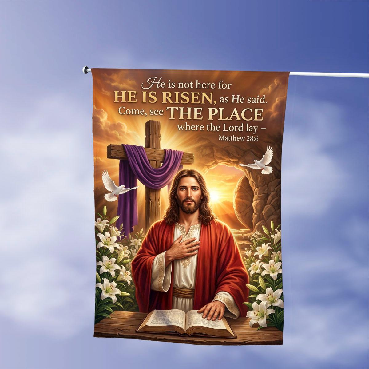 "Serve The Lord" Religious Yard Flag - Christian Outdoor Decor