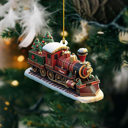 Personalized Train Christmas Ornament – Custom Locomotive & Railway Ornament, Train Driver Holiday Gift, Christmas Tree Decor
