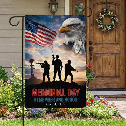 Memorial Day Bald Eagle Flag: Patriotic Soldier Yard Decor