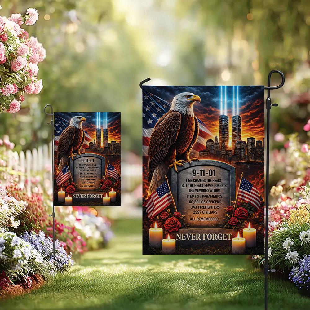 September 11th Patriot Day American Eagle Memorial Flag