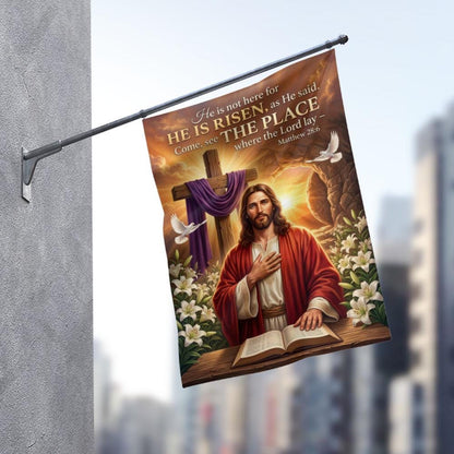 "Serve The Lord" Religious Yard Flag - Christian Outdoor Decor