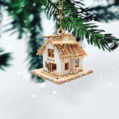 Personalized Under Construction House Christmas Ornament – Custom Builder Ornament, Construction Worker Holiday Gift, New Home Christmas Decor