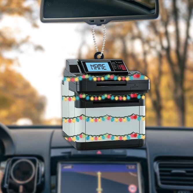 Personalized Printer Machine Christmas Ornament – Custom Printing Machine Ornament, Electronics & Printer Lover Holiday Gift