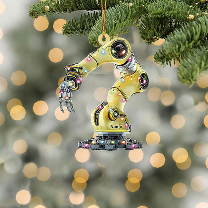 Personalized Industrial Robotics Christmas Ornament – Custom Robotic Welding Ornament, Engineer Holiday Gift, Automation Christmas Tree Decor