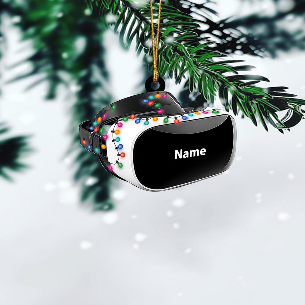 Personalized VR Headset Christmas Ornament – Custom Virtual Reality & VR Controller Ornament, Gamer Holiday Gift, Metaverse Xmas Decor