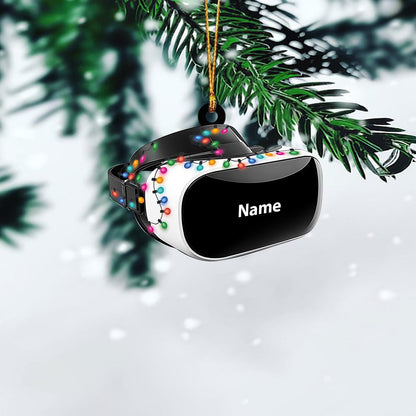 Personalized VR Headset Christmas Ornament – Custom Virtual Reality & VR Controller Ornament, Gamer Holiday Gift, Metaverse Xmas Decor