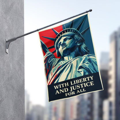Resist Fascism Patriotic Flag: "Liberty And Justice For All"