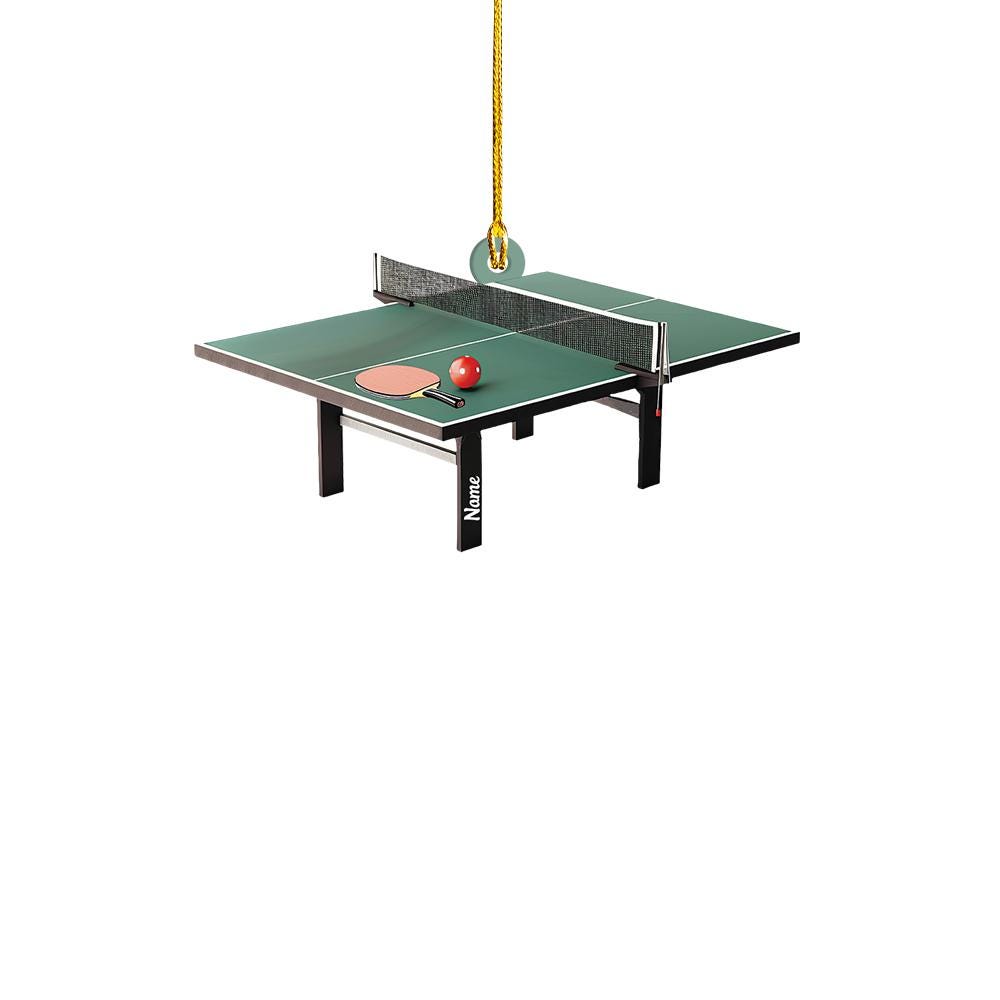 Ping Pong Paddles Christmas Ornament – Table Tennis Holiday Decor, Ping Pong Lover Xmas Tree Ornament, Sports Christmas Gift