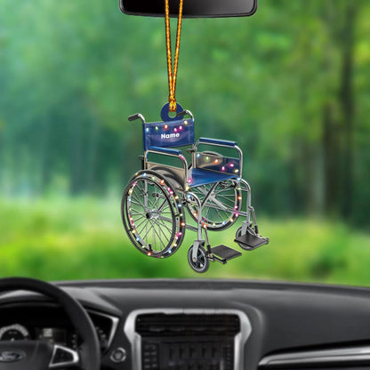 Personalized Wheelchair Christmas Ornament – Custom Wheelchair Hanging Ornament, Christmas Tree Decor, Meaningful Holiday Gift
