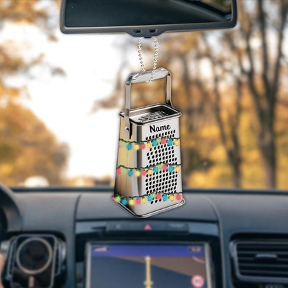 Personalized Cheese Grater Christmas Ornament – Custom Cooking Ornament, Cheese Lover Holiday Gift, Chef & Kitchen Christmas Decor