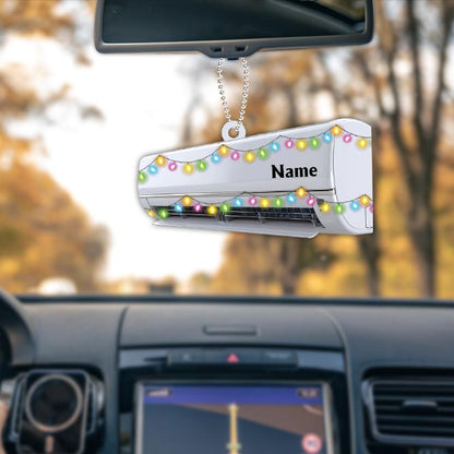 Personalized Air Conditioner Christmas Ornament – Custom AC Hanging Ornament, HVAC Holiday Gift, Air Conditioning Christmas Tree Decor