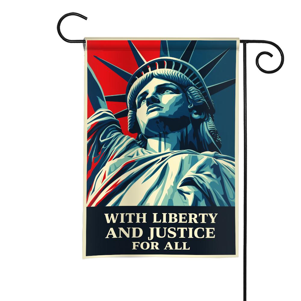 Resist Fascism Patriotic Flag: "Liberty And Justice For All"